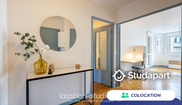Colocation �tudiante T3 &agrave; Lyon 6�me arrondissement (69006)