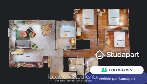 Colocation tudiante T4 à Lyon 3me arrondissement (69003)