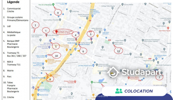 Colocation tudiante T4 à Pierrefitte sur Seine (93380)